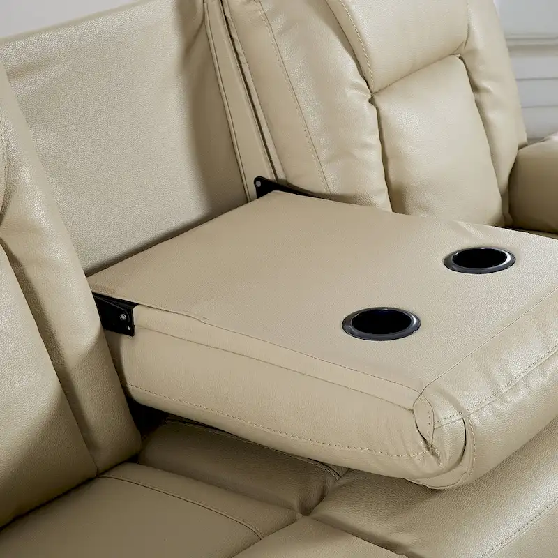 Bonded Leather Recliner Sofa