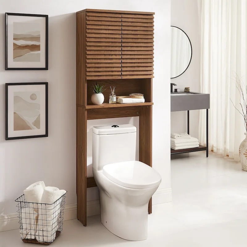 Over-the-Toilet Storage Cabinet with Soft-Close Doors