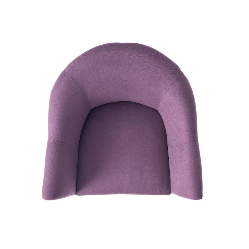 Fabric Upholstered Armchair with Black Birch Wood Legs