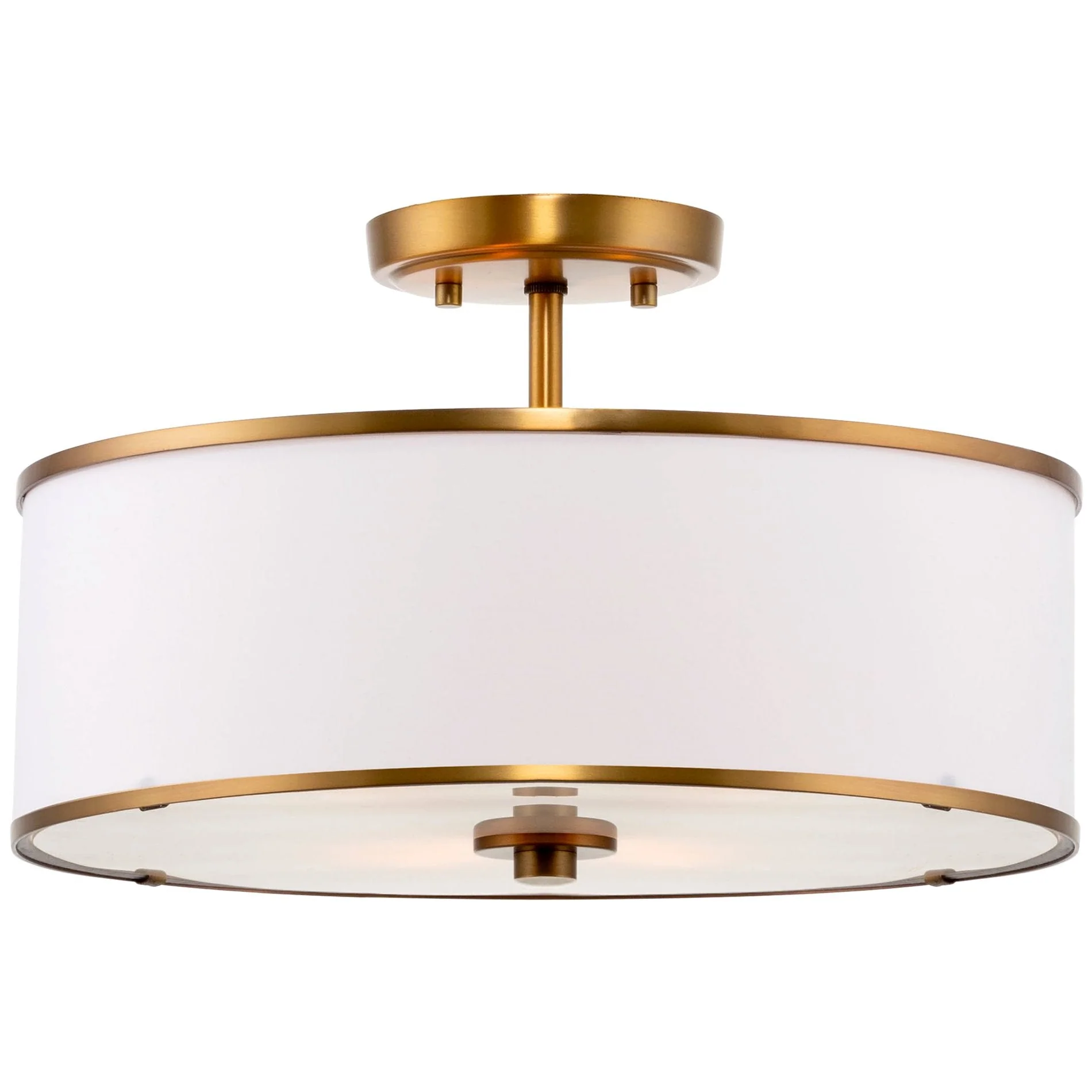 Chloe 15 Retro Modern 3-Light Semi-Flush Mount Ceiling Light
