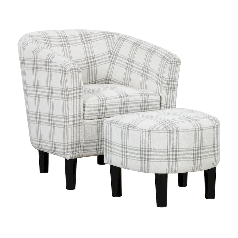 Convenience Concepts Take a Seat Churchill Accent Chair with Ottoman