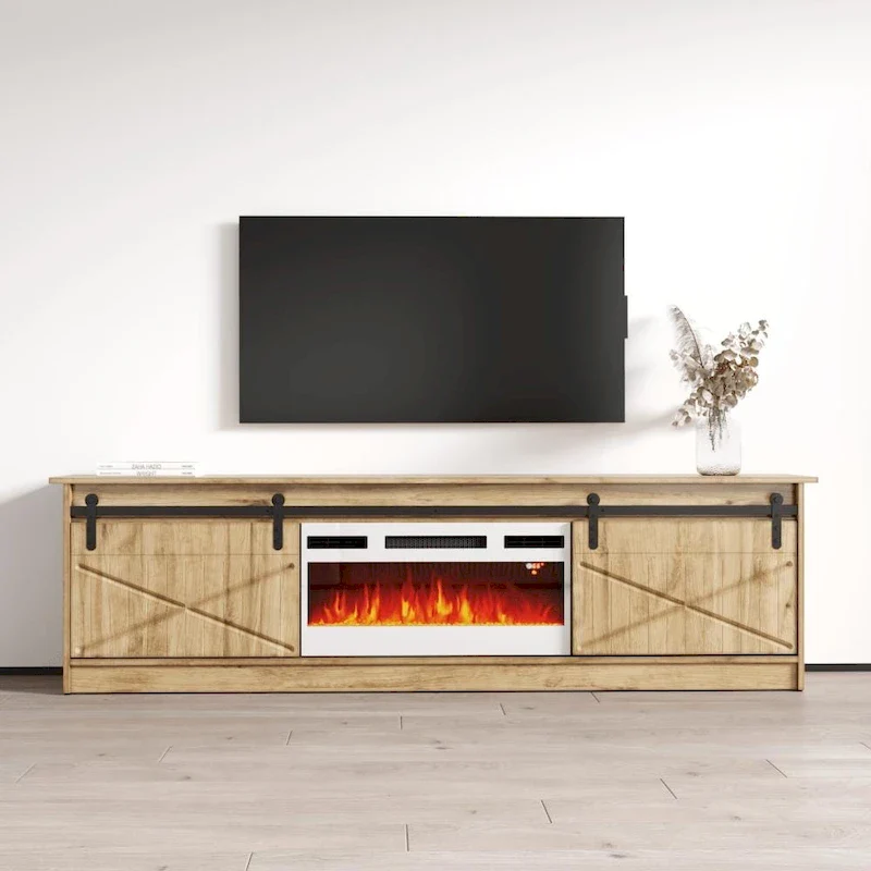 Granero WH-EF Electric Fireplace 79 TV Stand