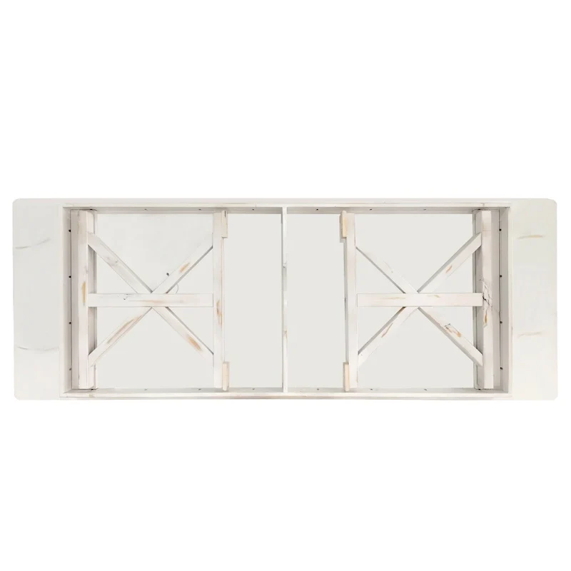 Solid Pine Farm Dining Table with X-Style Legs - 9' x 40