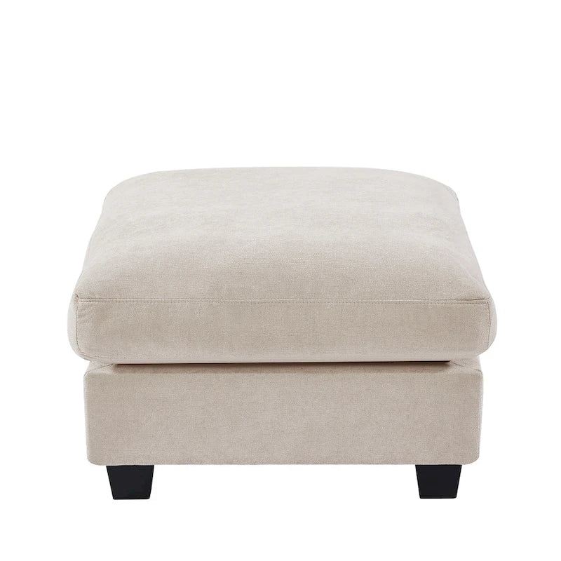 Modern Convertible Large L-shaped Feather Filled Sectional Sofa with Reversible Chaise - 129.9W x 72D x 31.5H