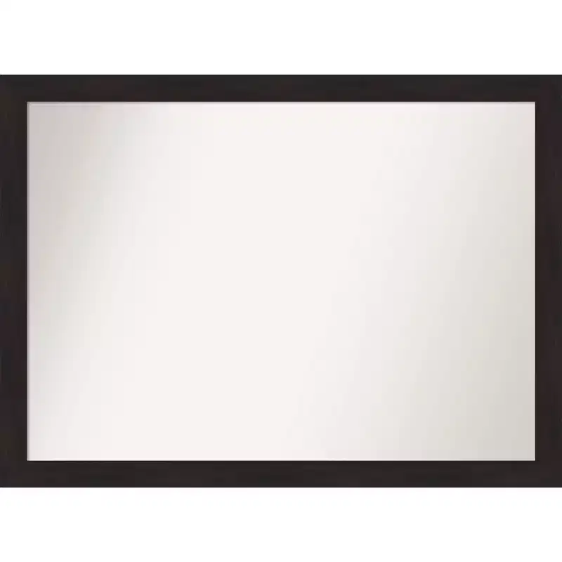 42" x 31" Non-Beveled Espresso Narrow Wall Mirror - Amanti Art