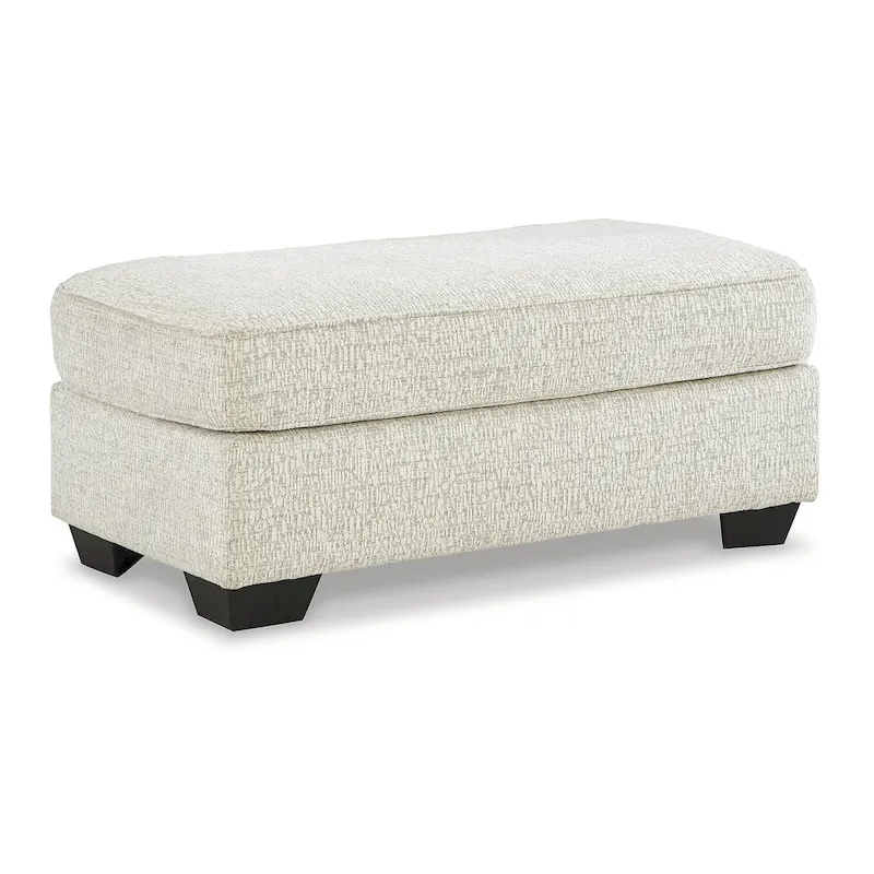 Chenille Upholstered Ottoman
