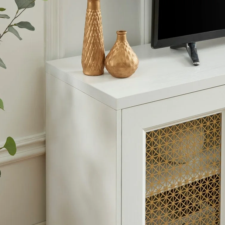 69.5 Wood TV Stand Media Console Entertainment Center