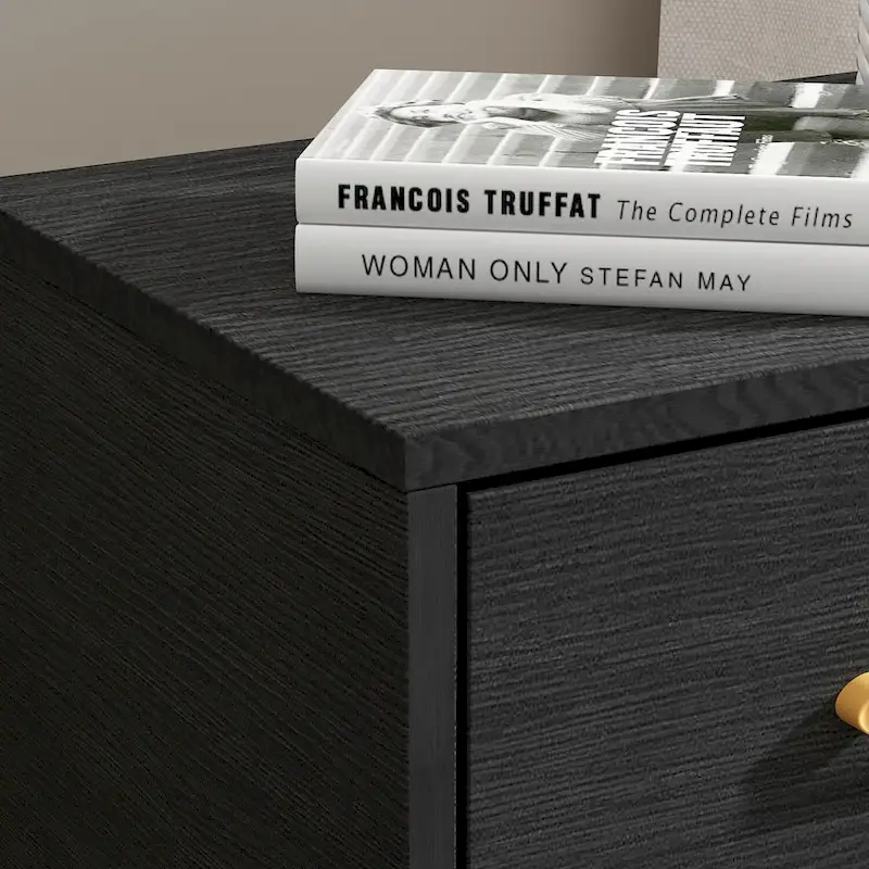 Timechee 23.6  Tall 1 - Drawer Wood Nightstand Metal Legs(1 Piece)