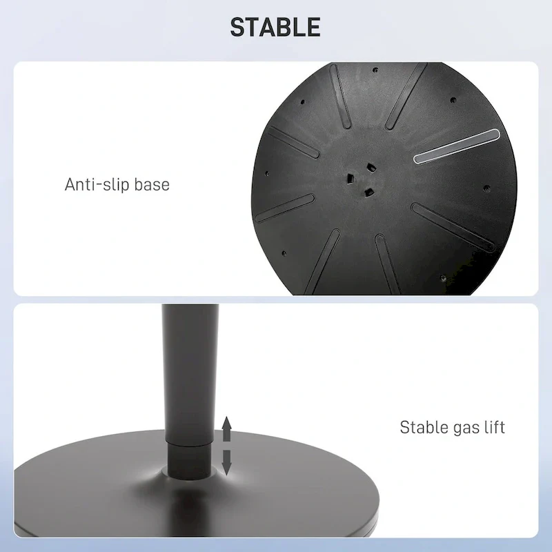 HOMCOM Standing Desk Chair, Ergonomic Backless Wobble Stool, Height Adjustable Tall Office Chair 22.2-28.1 Inches