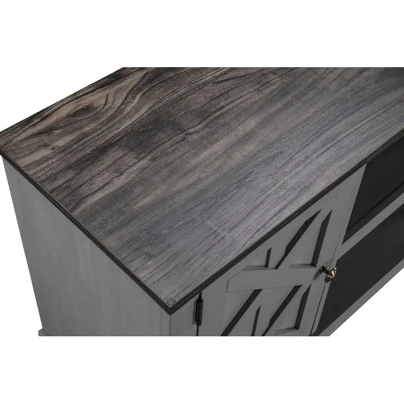 Industrial 3-Shelf Narrow End Table – Brown / Grey / Oak / Yellow