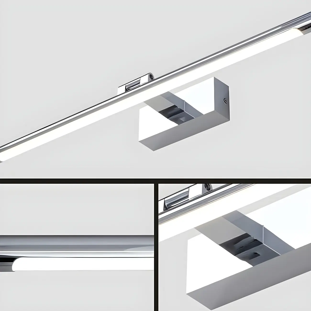 Modern Geometric Linear Vanity Light with Integrated LED