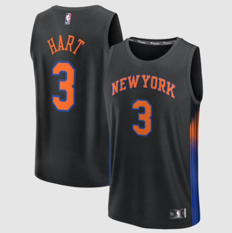 Josh Hart New York Knicks Fanatics Fast Break Jersey - Statement Edition - Black