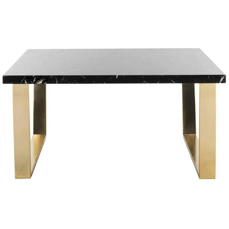 SAFAVIEH Bea Black/ Brass Square Coffee Table - 31.5  x 31.5  x 15.8  - 32Wx32Dx16H
