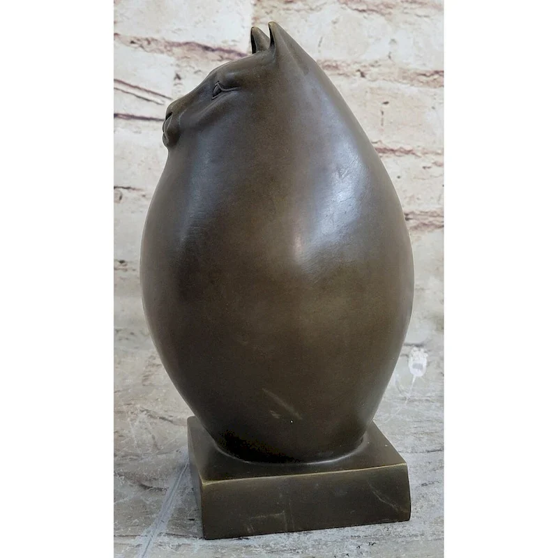 Fat Cat Abstract Bronze Modern Art Sculpture Statue Figure Fernando Botero