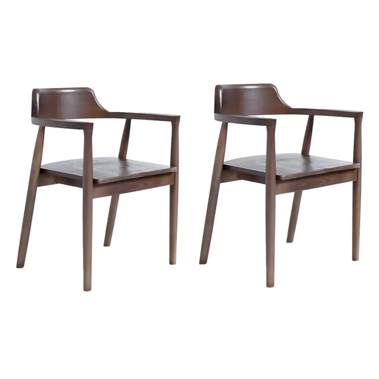 Mid Century Solid Wood Dining Chair Set of 2