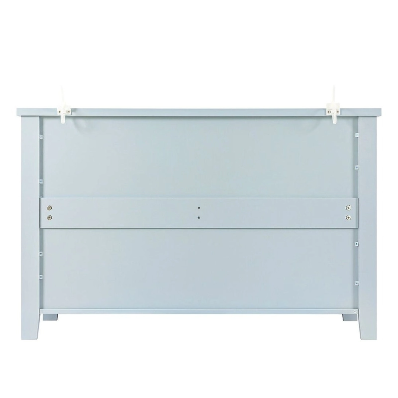 Modern Drawer Dresser with Solid Wood Frame and Retro Shell Handle