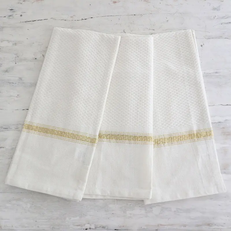 Novica Handmade Snow Sophistication Cotton Dish Towels (Set Of 3)