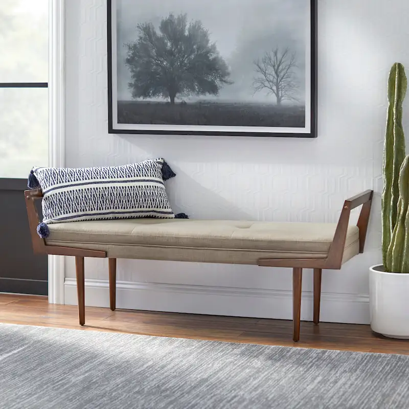 Fabric Upholstery Bench