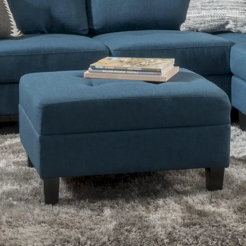 Tufted Fabric Ottoman