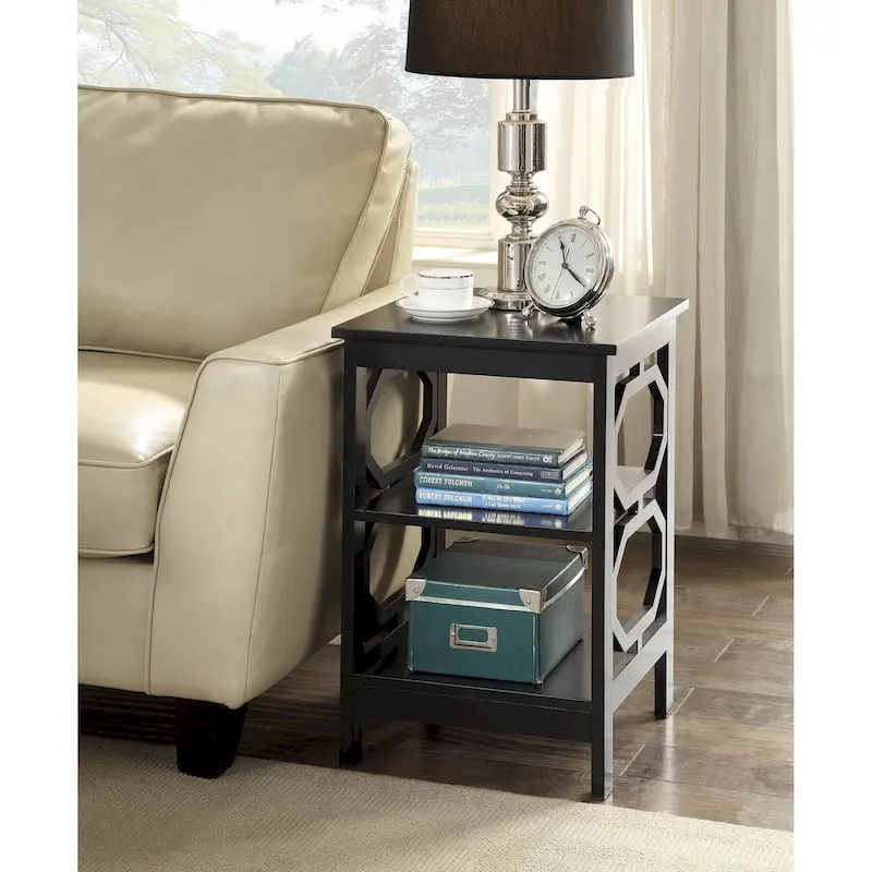 Convenience Concepts Omega End Table with Shelves