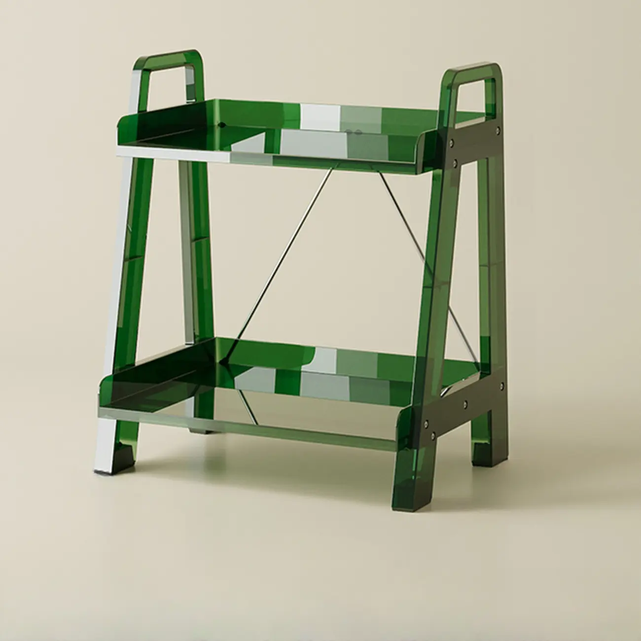 Modern Milky White Four Legs Acrylic Sofa End Table