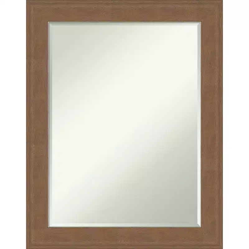 Amanti Art Alta Petite Bevel Bathroom Wall Mirror