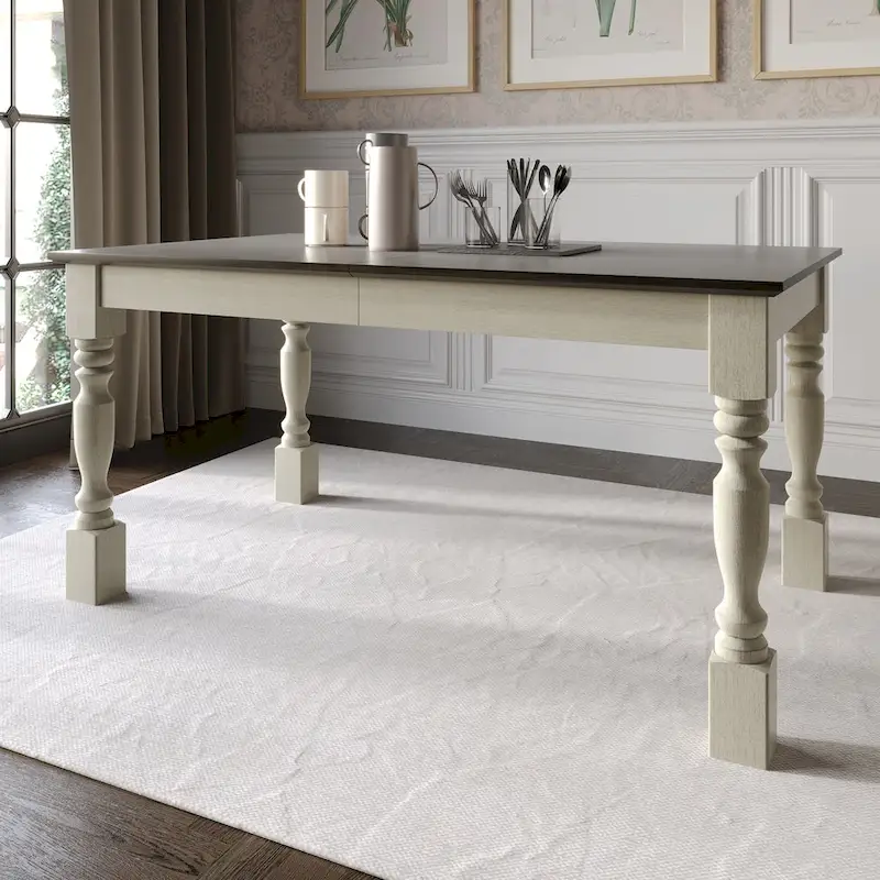 CraftPorch Mid-century Elegant Two-tone Dining Table - Grey