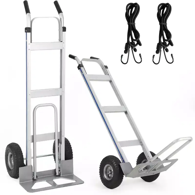 COZONY Aluminum Hand Truck/Stair Climbing Cart, 600 LBS Capacity, Heavy Duty Cart With Extendable Base