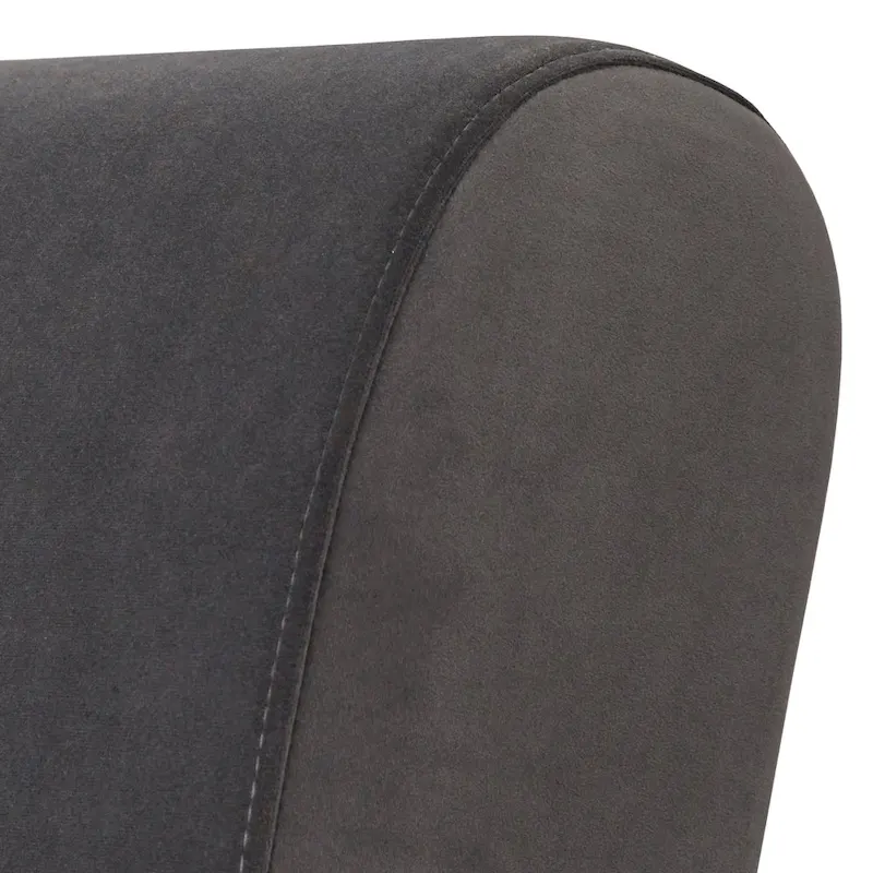 Curved Chaise Lounge - Light Grey/Dark Grey/Dusty Rose - Single Seat