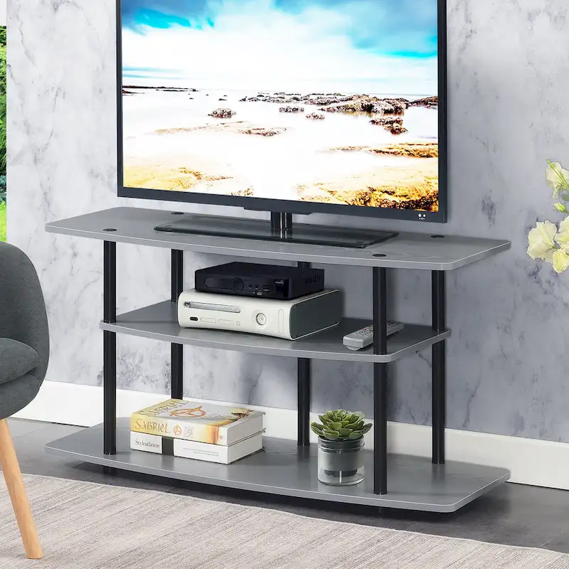 Convenience Concepts Designs2Go No Tools 3 Tier Wide TV Stand