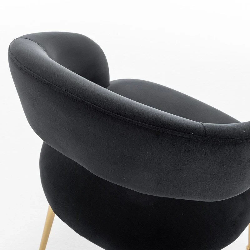 SEYNAR Mid Century Modern Velvet Upolstered Open-Back Dining Chair Set of 4