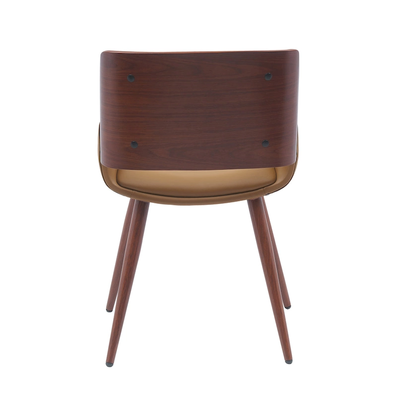 Carson Carrington Kjerringvag Faux Leather Mid-Century Dining Chair with Metal Legs