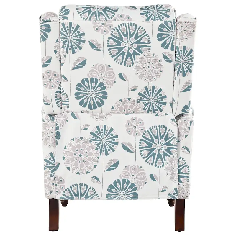 Upholstered Recliner with Wing Back