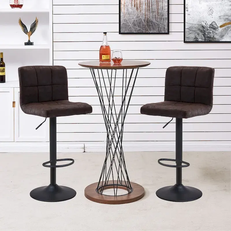 Swivel Adjustable Height with Armless Bar Stools