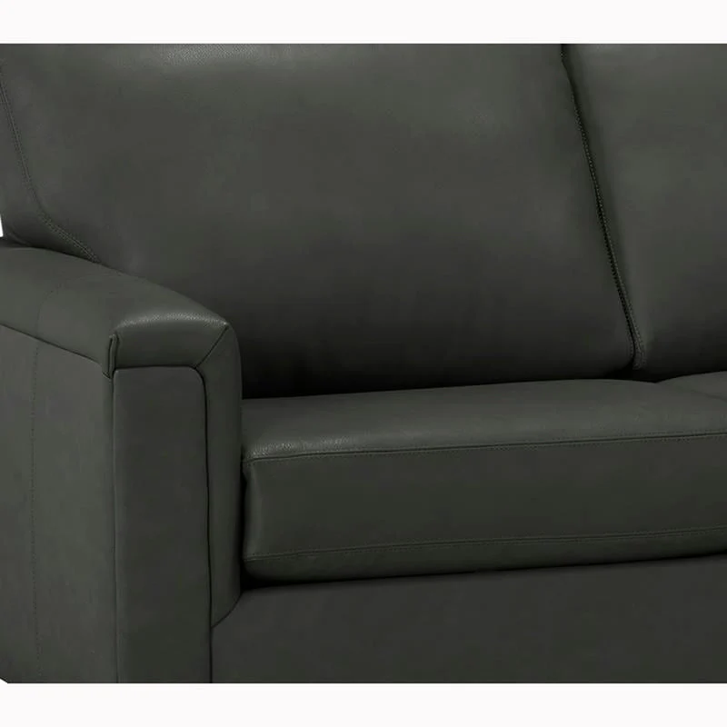 Malibu L-shaped Top-grain Leather Sectional Sofa - 122.5 x 85 x 36.5 x 35