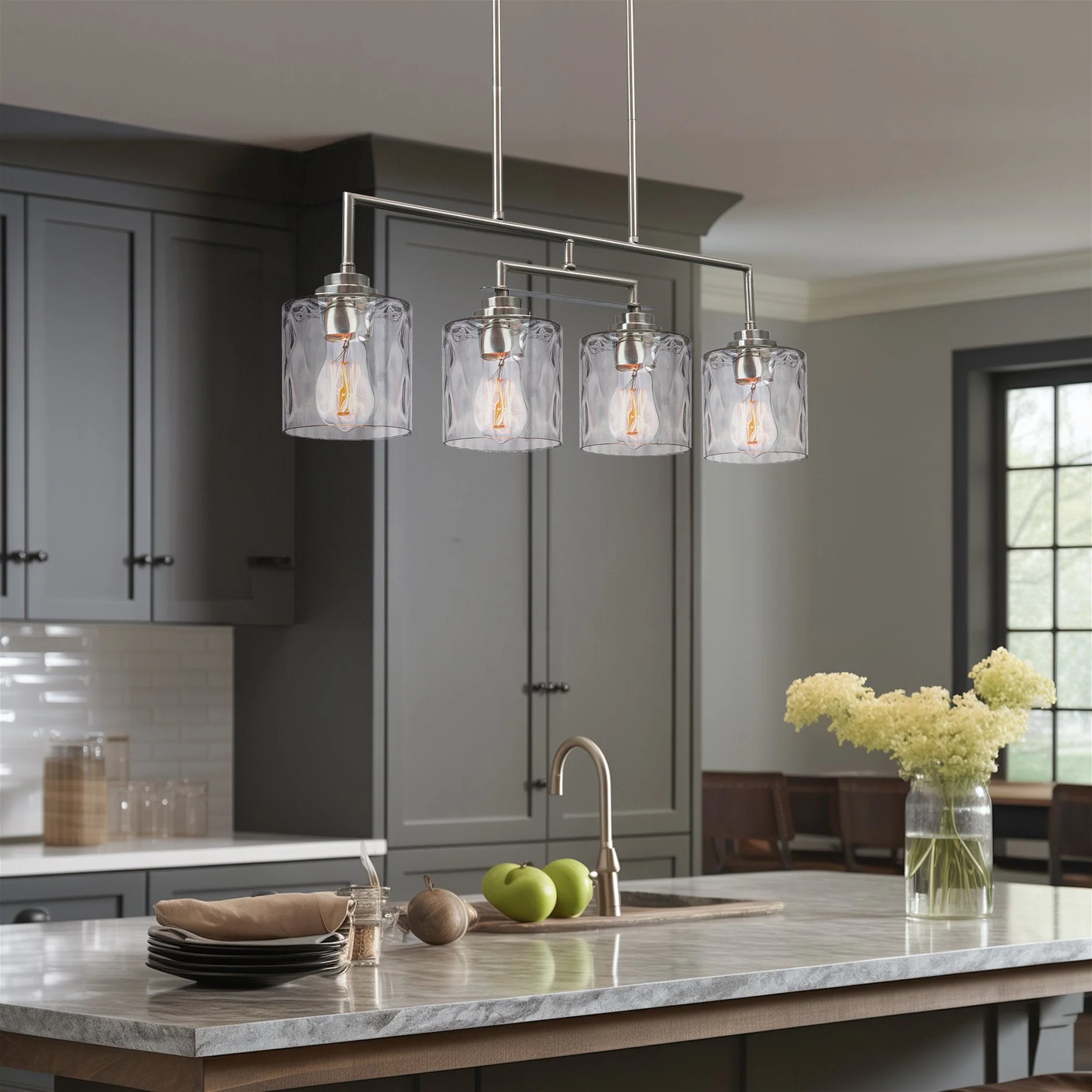 Monroe 28 Modern 4-Light Island Light