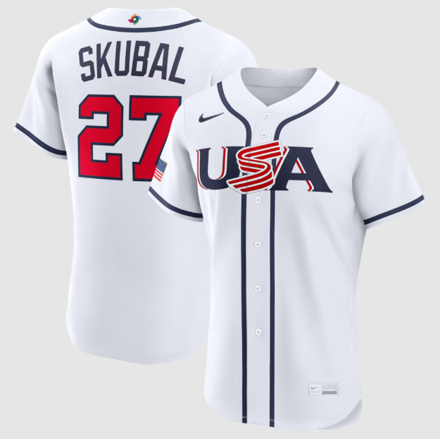 USA Baseball Tarik Skubal White 2026 World Baseball Classic Home Authentic Jersey