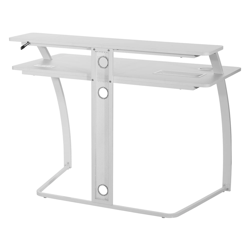 Code 30 Battlestation Gaming Desk in White Finish