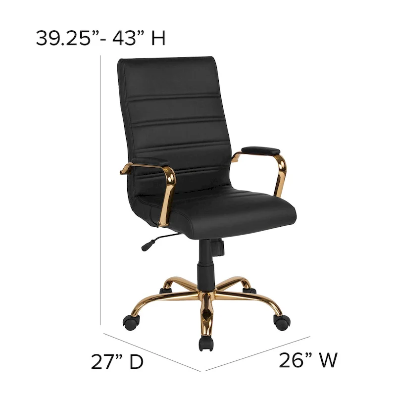 High Back LeatherSoft Executive Swivel Office Chair with Chrome Base