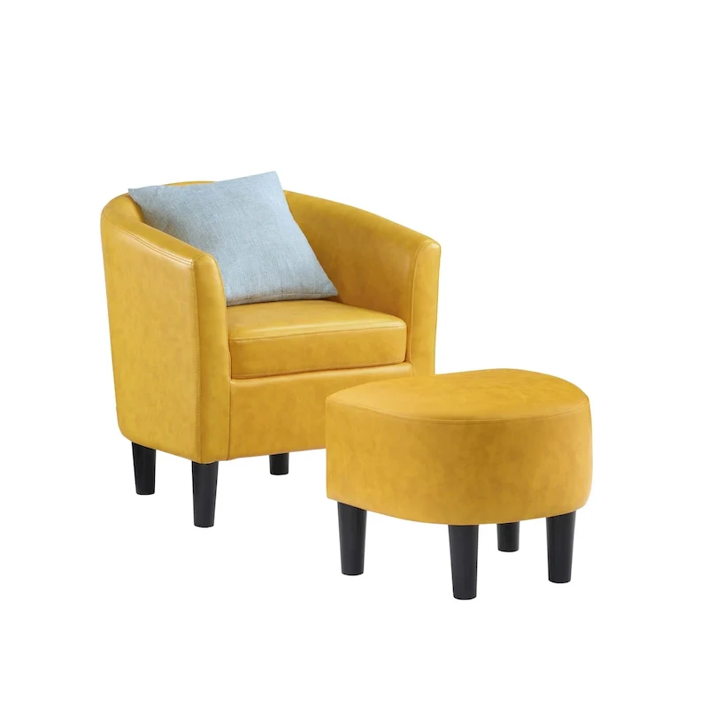 Convenience Concepts Take a Seat Churchill Accent Chair with Ottoman