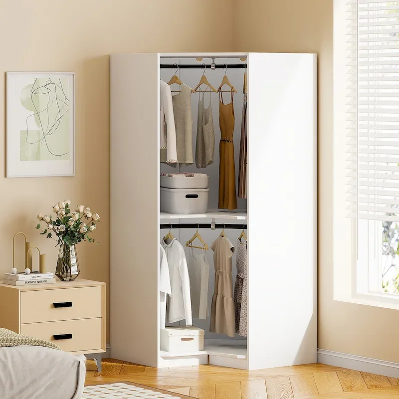 Polygon Corner Wardrobe with 2-Doors