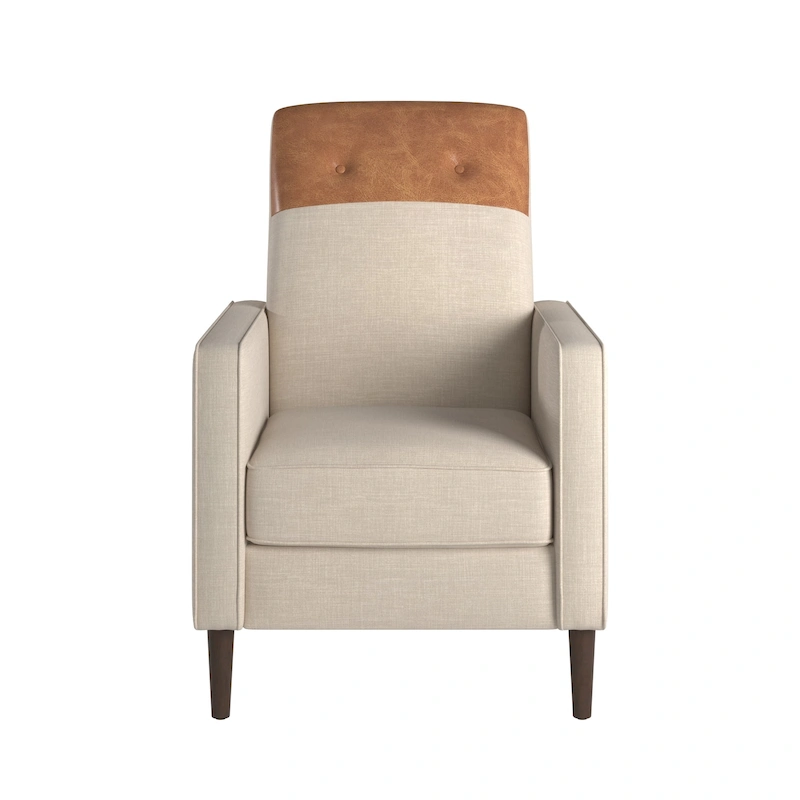 Leo Two-tone Push-back Recliner Chair by iNSPIRE Q Classic