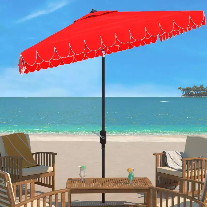 Elegant Valance 7.5 Ft Square Umbrella - PAT8406 - Safavieh