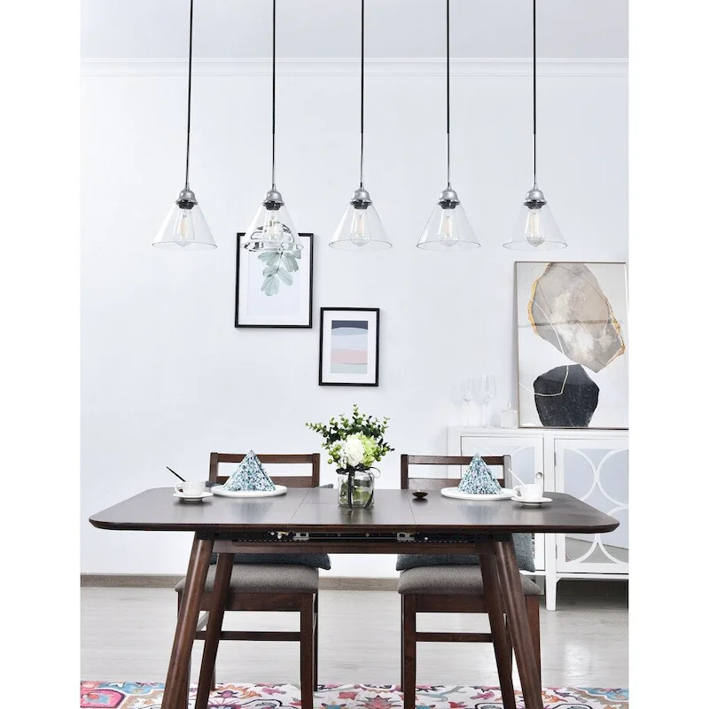 Histoire 5 light chrome Pendant