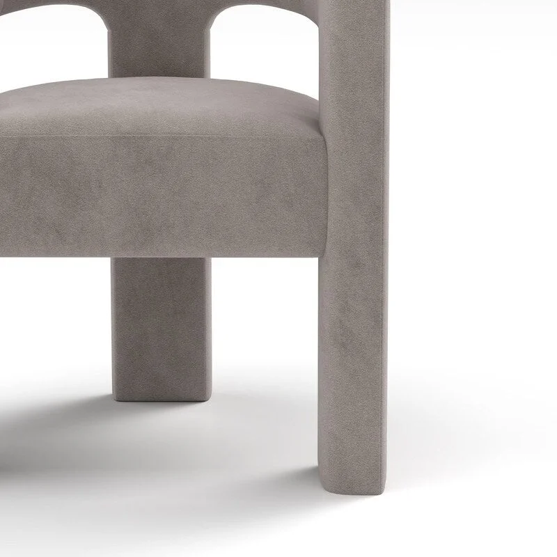 SEYNAR Modern Glam Velvet Upholstered Dining Chair, Open-Back Accent Chair