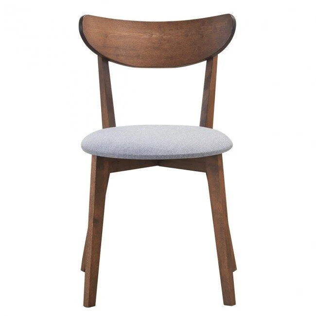Set of 2 Dining Chair Upholstered Curved Back Side - 18  x 23  x 32  (L x W x H)
