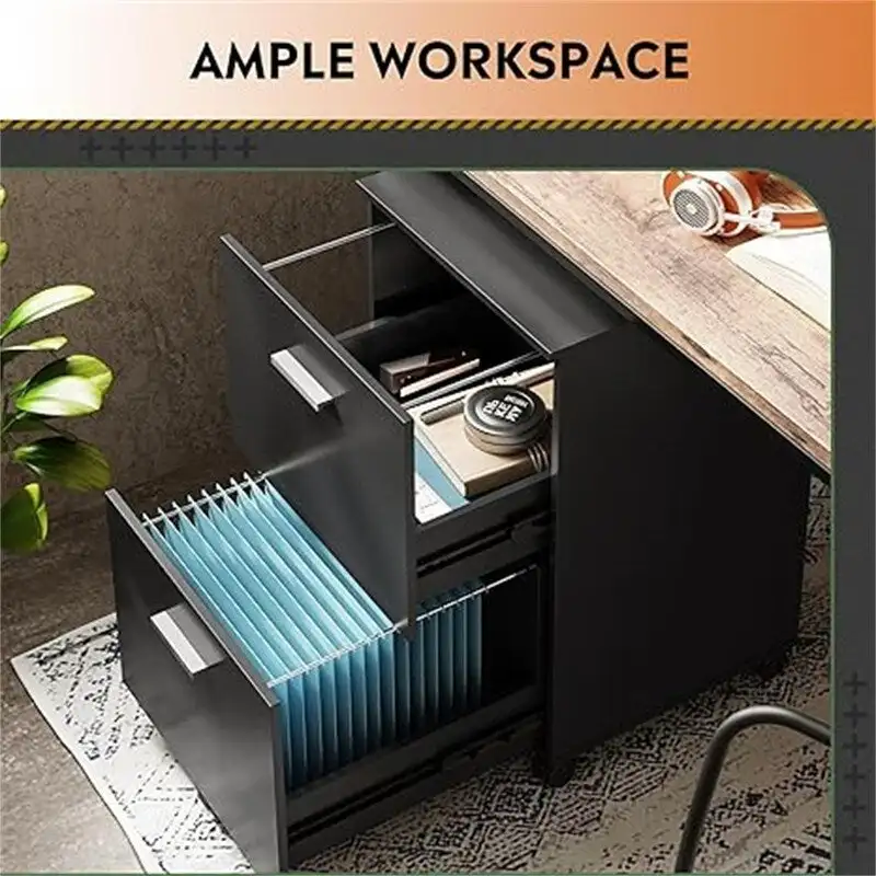 2 Drawer File Cabinet - 15.6 D x 16.2 W x 26.4 H