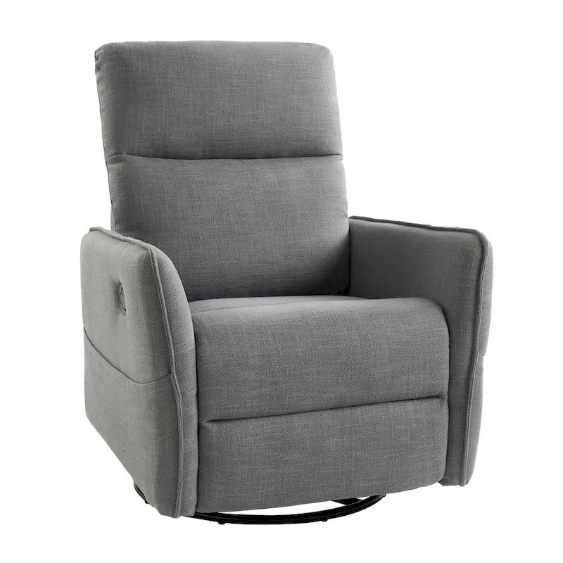 Curtis Rocker Swivel Recliner with Two Side Pockets by