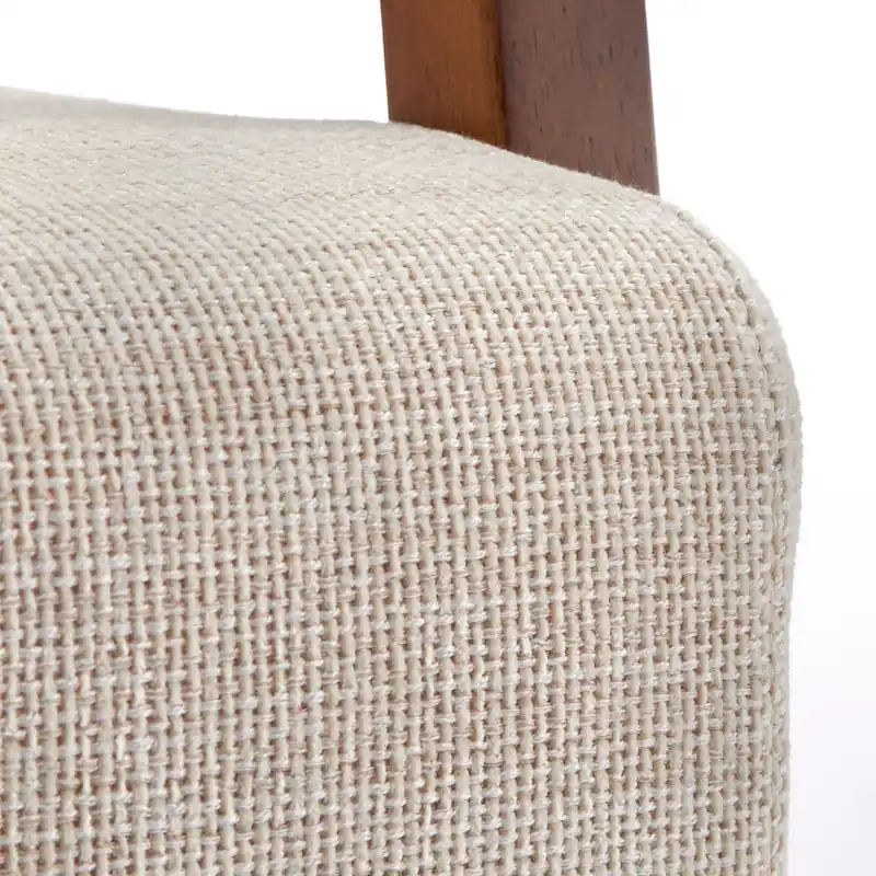 Cane and Solid Wood Accent Chair