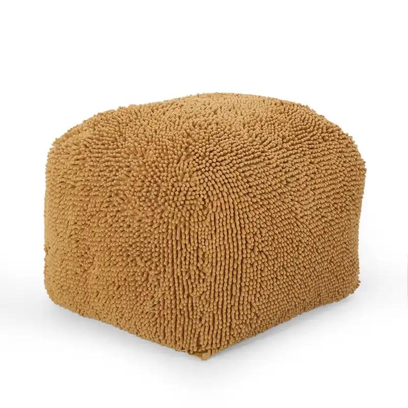 Moloney Modern Microfiber Chenille Pouf by Christopher Knight Home